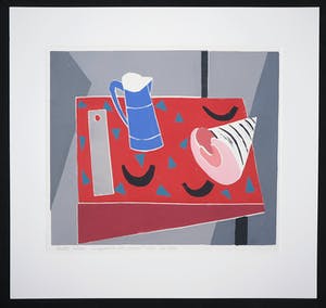 Betty Scheer - Linosnede, Compositie met liniaal kopen? Bied vanaf 35!