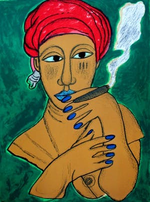 Corneille - Litho: l'Afro-cubaine verte - 2000 kopen? Bied vanaf 299!