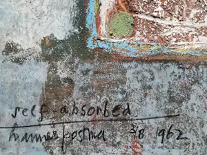 Hannes Postma - grote 1962 gemengde techniek (pastel, klei, acrylverf ea) "Self absorbed" kopen? Bied vanaf 84!