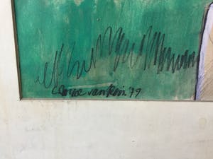 Joyce van Rijn - C4767-4, "Zonnig" figuur in landschap met vogeldier kopen? Bied vanaf 50!