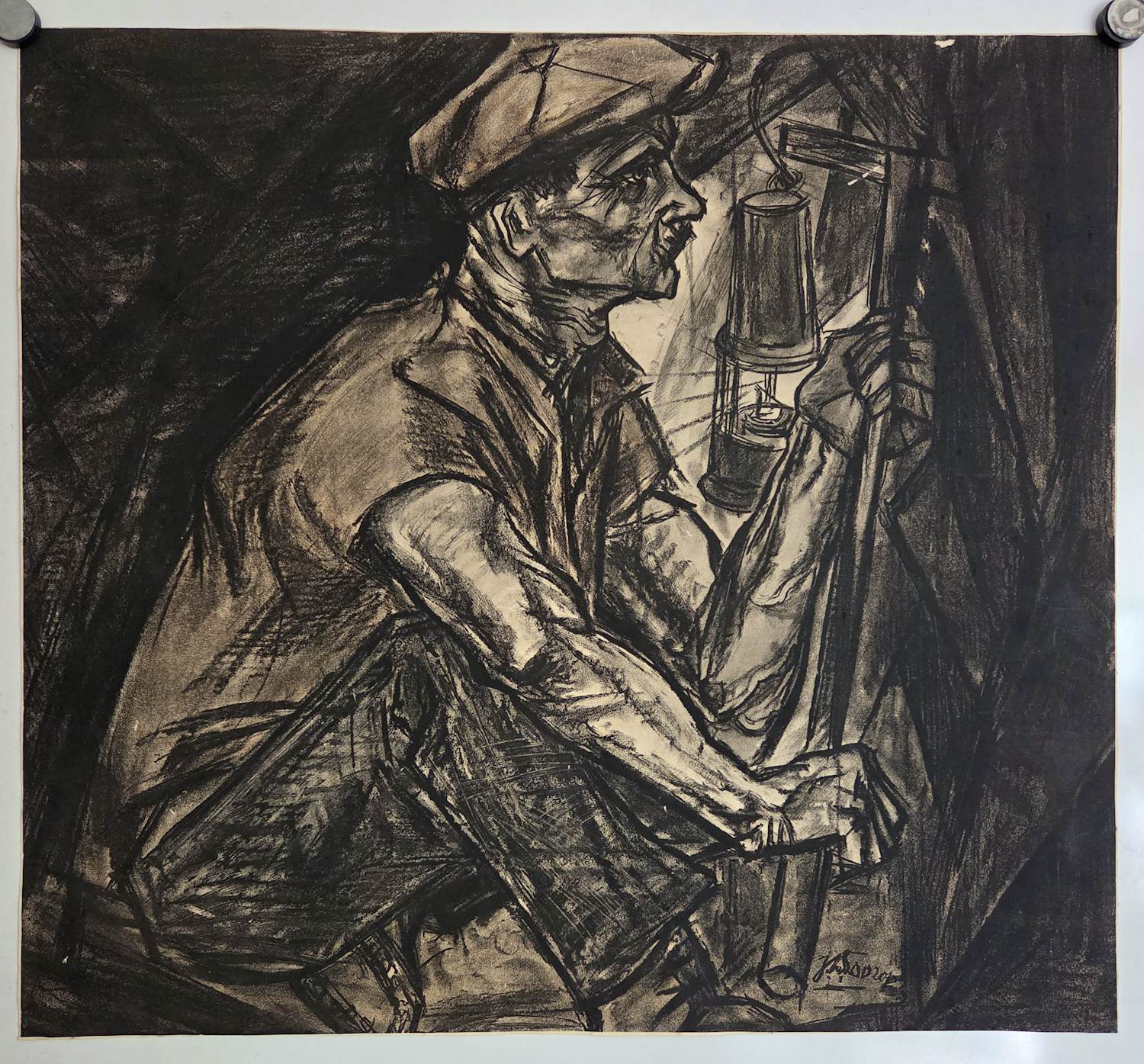 Jan Toorop - Mijnwerker. Naar werk uit 1915. kopen? Bied vanaf 99!