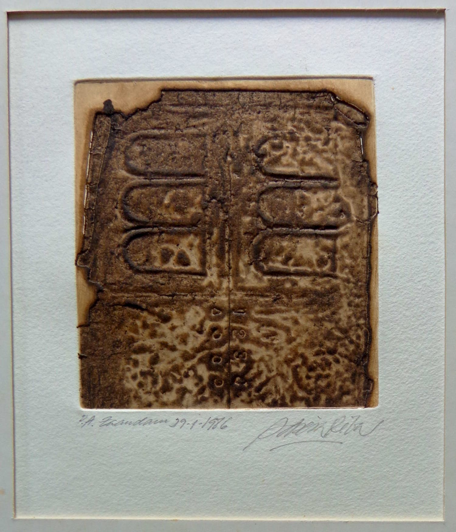 Enric Adsera Riba - ABSTRACTIE / KLEURETS + RELIEF / 39x33cm / SIG / 1986 / PASSE kopen? Bied vanaf 25!