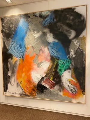 Ger Lataster - Compositie olieverf/ airbrush op doek 200 x 200 gesigneerd en gedateerd '88 kopen? Bied vanaf 2750!