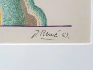 Jörg Remé - Litho (1969) - Ingelijst kopen? Bied vanaf 55!