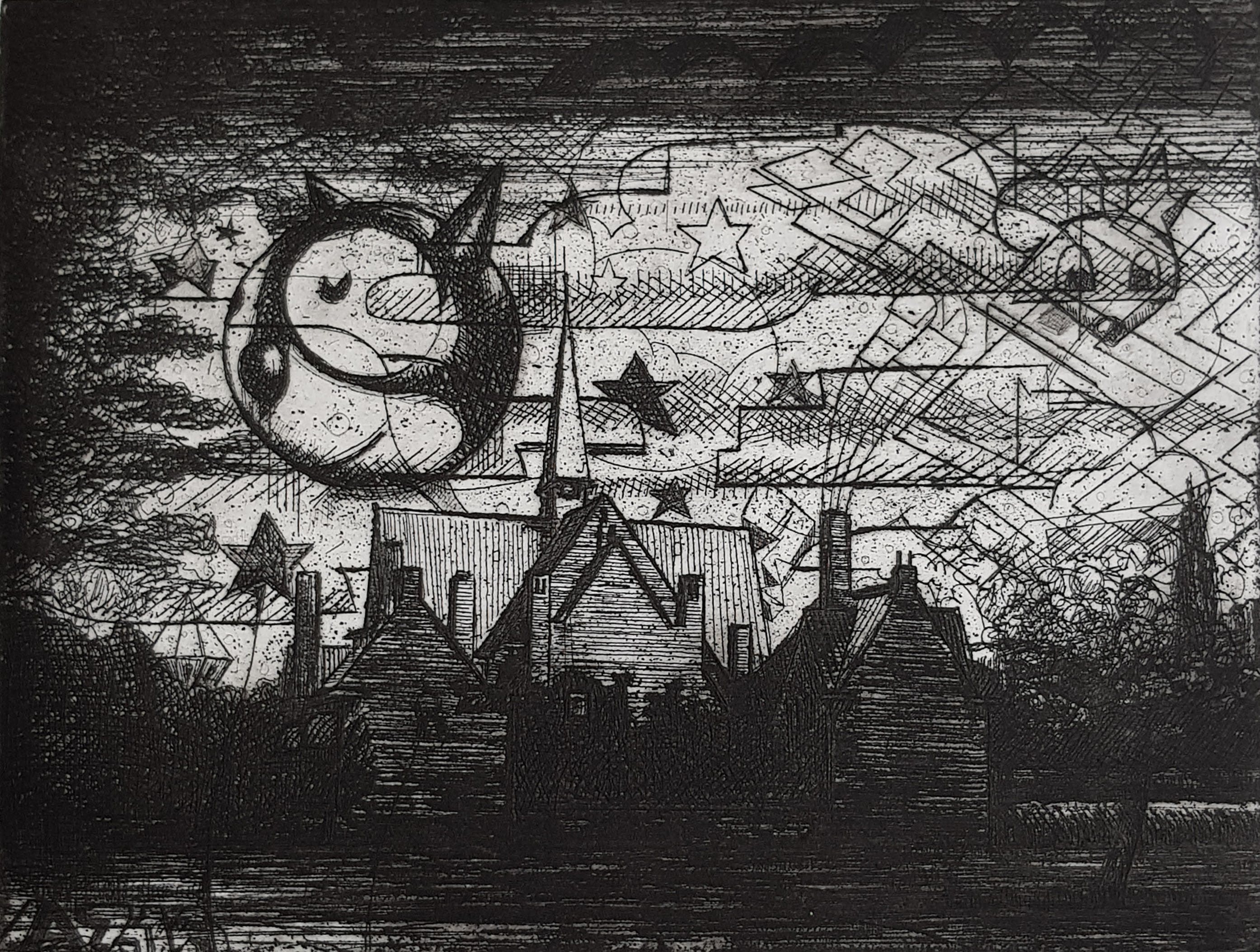 Albert Zwaan - Landschap met een kerk kopen? Bied vanaf 10!