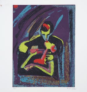Niet of onleesbaar gesigneerd - Litho, Zonder titel kopen? Bied vanaf 1!