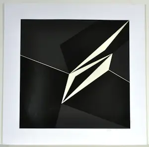 Marcel Henri Verdren - Espace noir no. 3 - Zeefdruk - Gesigneerd - 70x70 cm kopen? Bied vanaf 80!