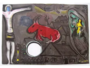 Marc Chagall - 2 Farb-Lithographien "Derriere Le Miroir" von 1950 kaufen? Bieten Sie von 180!
