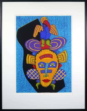 Cecile de Bruijn - Afrique bleu. (prijs verlaagd!) verkocht voor € 75!