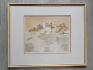 Mart Kempers - Verstild landschap met ruïne kopen? Bied vanaf 35!