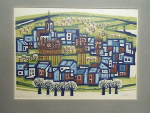 Akke Sins - JEKERDAL II // KLEURENLINOSNEDE VAN AKKE SINS kopen? Bied vanaf 50!