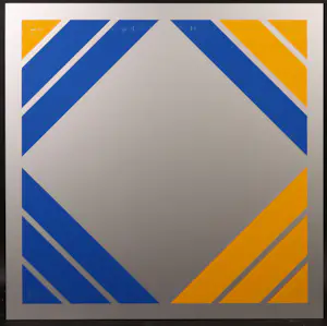 Cyril Lixenberg - Zeefdruk op dibond, Geometrische compositie kopen? Bied vanaf 1!