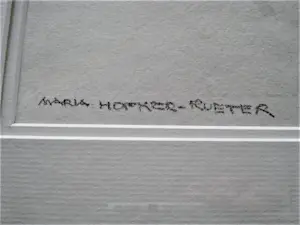 Maria Hofker - Rueter - Bijzonder mooi ingelijste impress. Aquarel "Trequanda 1989" kopen? Bied vanaf 57!