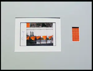 Christo - Project for NYC " The Gates " 2003 handgesigneerd - inc. original stofmonster kopen? Bied vanaf 139!