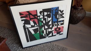 Jan van der Zee - houtsnede op japanspapier, eigendruk en 1970 kopen? Bied vanaf 185!