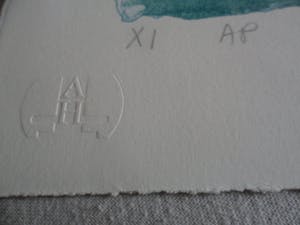 Ada Breedveld - Zeefdruk. Titel, " Vrouw met vis ". kopen? Bied vanaf 50!