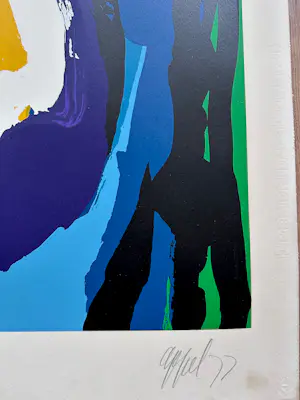 Karel Appel - Tuesday " Head against blue sky" kopen? Bied vanaf 1350!