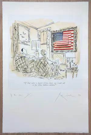 Rob Scholte - If this were a Jasper Johns, zeefdruk (groot!) kopen? Bied vanaf 10!