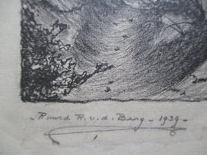 Buy Ruurd van den Berg - Litho "Windvlaag in de duinen"? Bid from 25!