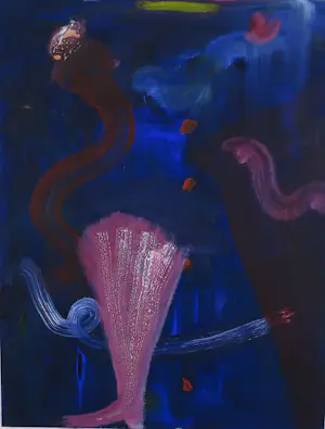 Eric Beets - Olieverf op doek, Zonder titel (Abstracte compositie in blauw en roze) kaufen? Bieten Sie von 100!