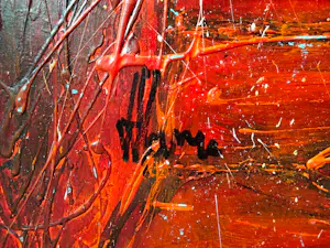 Jean-Jacques Marie - Bouquet rouge. Peinture en épaisseur kopen? Bied vanaf 250!