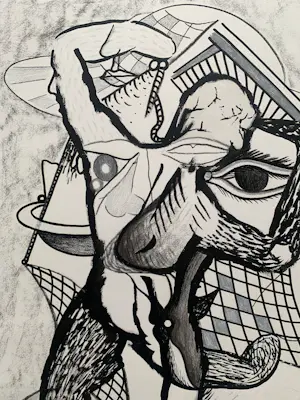 Thomas van der Linden - gemengde techniek op papier | 'The Worldly Portraits' | 1990 kopen? Bied vanaf 125!