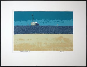 Hans Almekinders - Zeefdruk, Strand N. Frankrijk kopen? Bied vanaf 1!