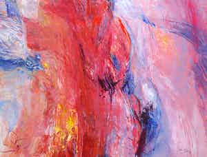 Franscz Witte - Acryl op papier, Ontwaken verkocht voor € 1!