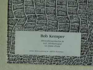 Bob Kemper - Abstracte werken zonder titel (2x) kopen? Bied vanaf 50!