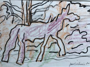 Jan Sierhuis - Dier in landschap kopen? Bied vanaf 95!