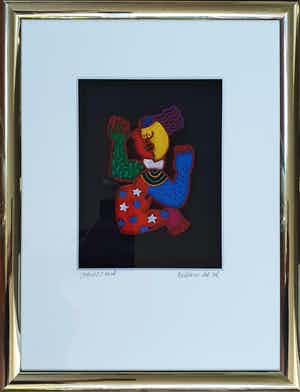 Clemens Briels - Bailarin del Sol | Reliëf van beschilderd kunsthars verkocht voor € 95!