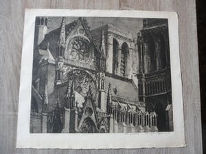 Riekje Offerhaus - Ets/aquatint. Kathedraal. kopen? Bied vanaf 20!