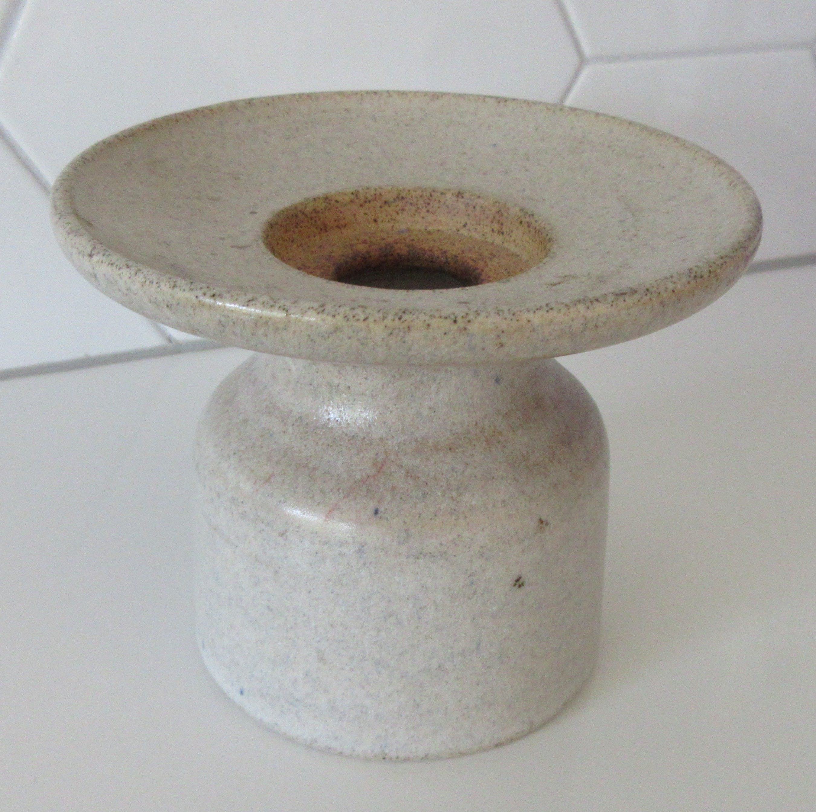 Potterij Zaalberg - kunst aardewerken kandelaar verkocht voor € 1!