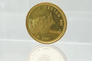 massief gouden (900/1000)  100 Gulden munt Nederlandse Antillen (1978) kopen? Bied vanaf 300!