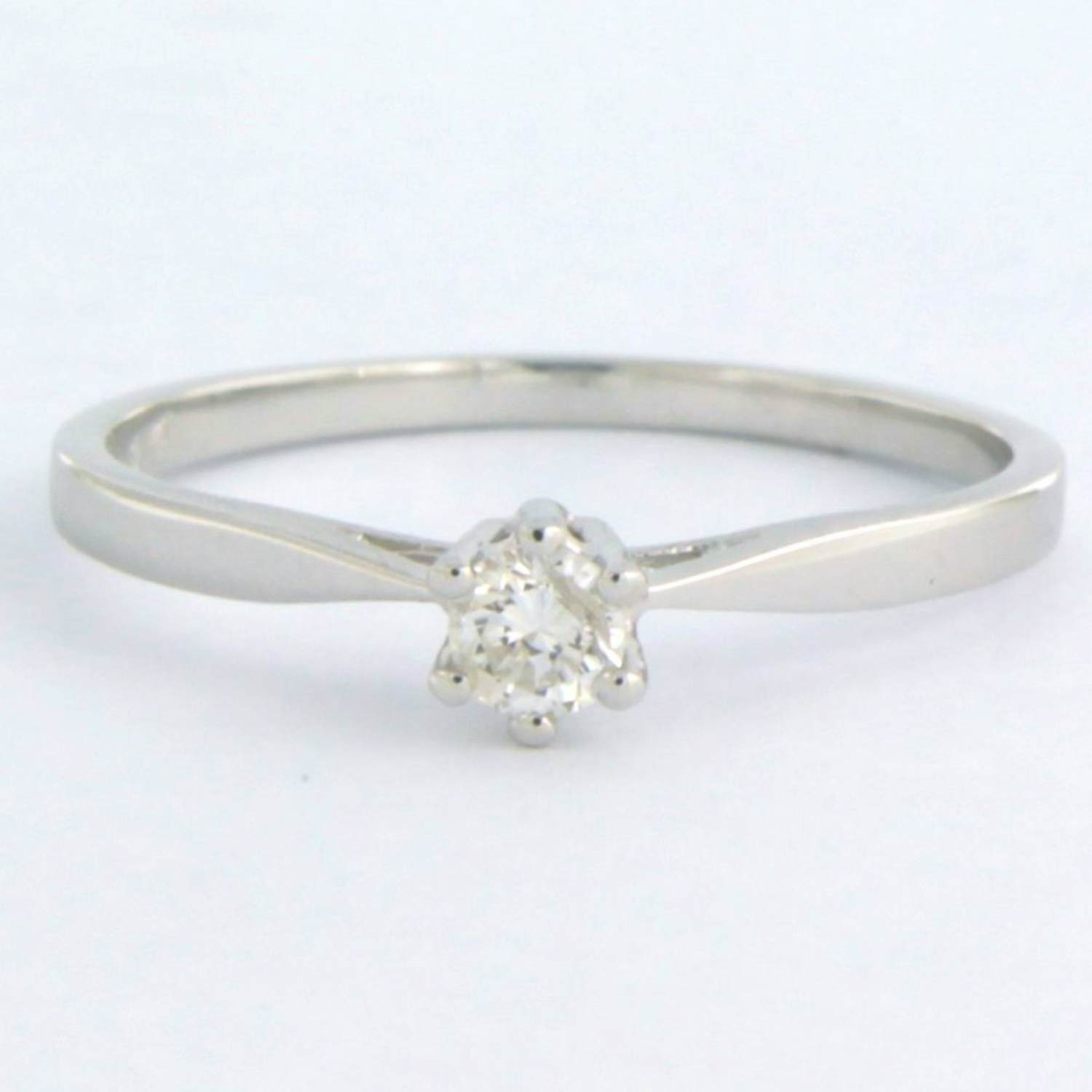 Acheter18k witgouden solitair ring met oud Europees geslepen diamant 0.11ct - rm 16.25? Enchérissez de 160!
