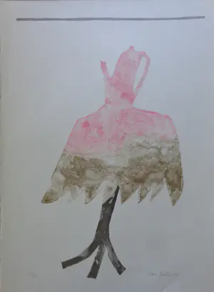 Klaas Gubbels - ROZE KOFFIEKAN / KLEURZEEFDRUK / 76x56cm / SIG / 1977 kopen? Bied vanaf 195!
