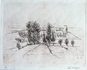 Luk Debruyne - Landschap (ets sanguine) kopen? Bied vanaf 20!