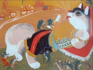 Curiosa - Russische sprookjesscene - houtsnede in lijst kopen? Bied vanaf 50!