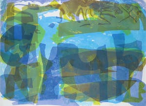 Rob van Doeselaar - Litho, Abstracte compositie - Ingelijst (Groot) kopen? Bied vanaf 1!