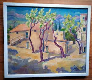 Jan Harmannus Lambeck - Dorpsgezicht in Toscana verkocht voor € 175!