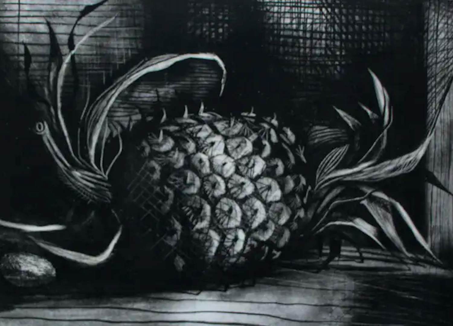 Nicolaas Wijnberg - Litho: Stilleven Ananas - 1956 kopen? Bied vanaf 55!