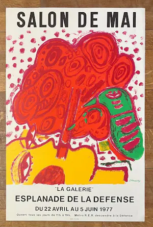 AcheterCorneille - Lithografische poster Salon de mai , 1977? Enchérissez de 90!
