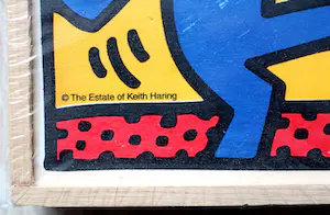 Keith Haring - puzzel in de vorm van 20 houten blokken in een houten doos kopen? Bied vanaf 55!