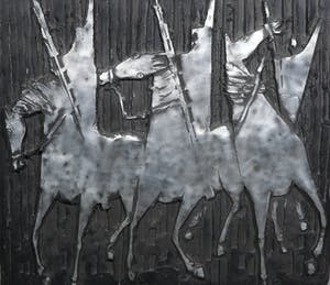 Niet of onleesbaar gesigneerd - Haut-reliëf, Z.T. (drie ruiters te paard) kopen? Bied vanaf 1!