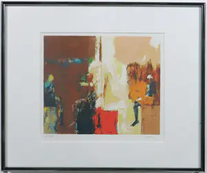 Willem Janssen - Werner Lehmann, Annemiek Vos, Dick Tasma! SET van 7 kleine ingelijste werken kopen? Bied vanaf 100!