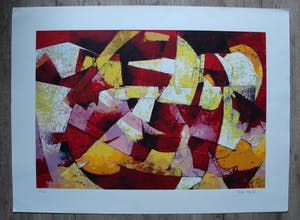 John Noy - Zeefdruk: geometrische compositie (laatste exemplaar!) kopen? Bied vanaf 50!