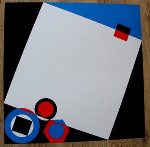 Christa van Santen - Geometrische zeefdruk - 1975 kopen? Bied vanaf 45!