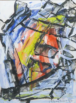 Henk Hesselius - Gouache, Zonder titel kopen? Bied vanaf 50!