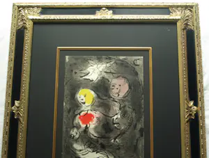 Marc Chagall - Ingelijst , Litho , Le Prophète Daniel avec les lions – Lijst, 76½ x 66½ cm. kopen? Bied vanaf 100!