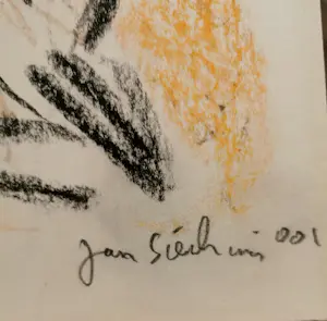 Jan Sierhuis - Tekening krijt/acryl kopen? Bied vanaf 1!